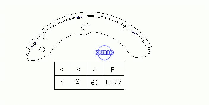 ISUZU ELF NHR54 NHR55 2500 WHR55 2800 Drum Brake shoes OEM:8-94479-671-0 K4434 GS7165, OK-BS255